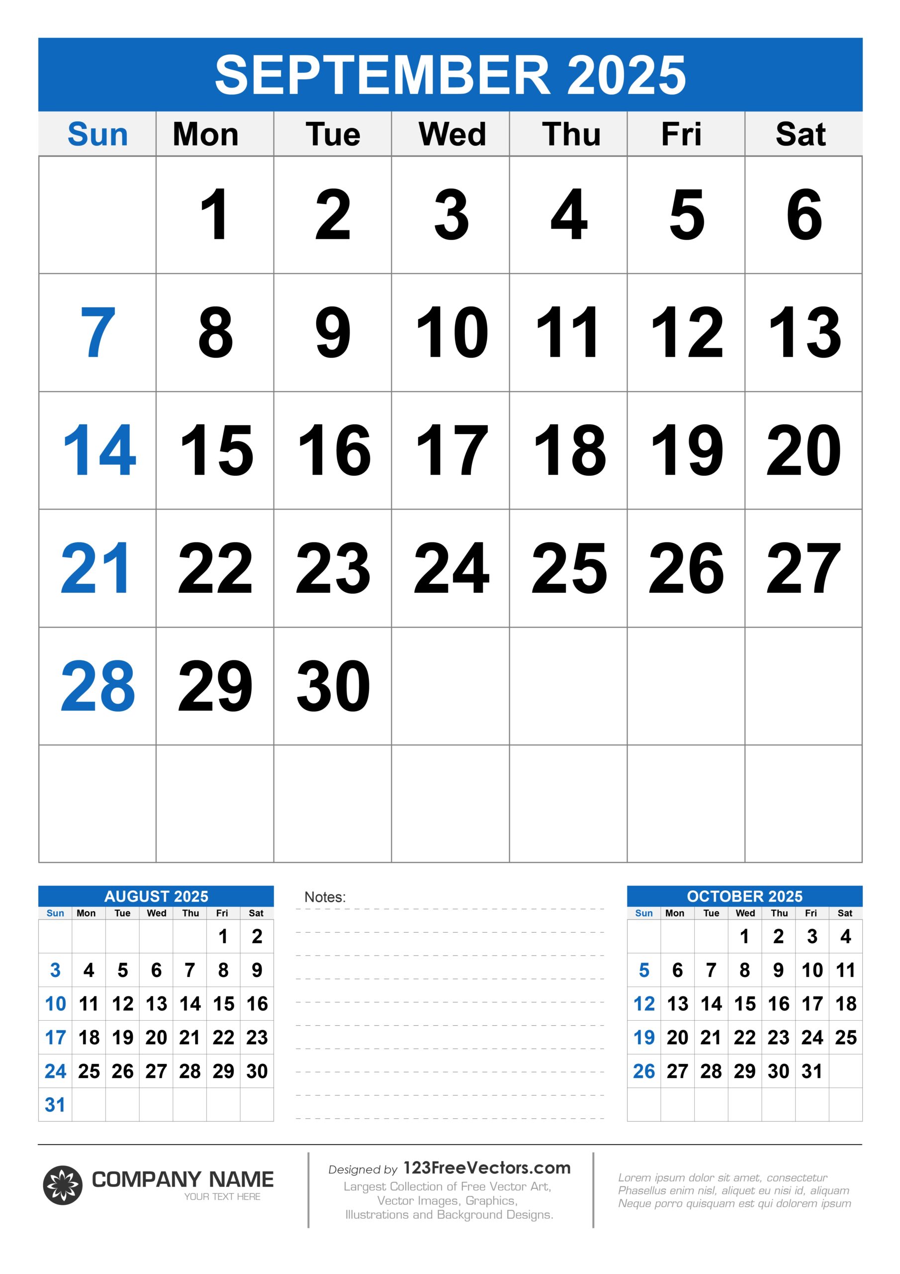 August And September 2025 Calendar