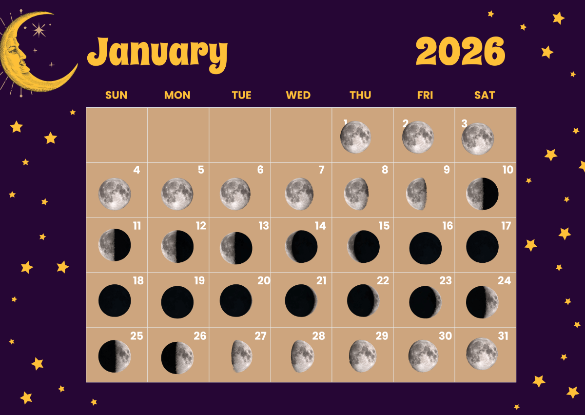 Free Printable Lunar Calendar 2026