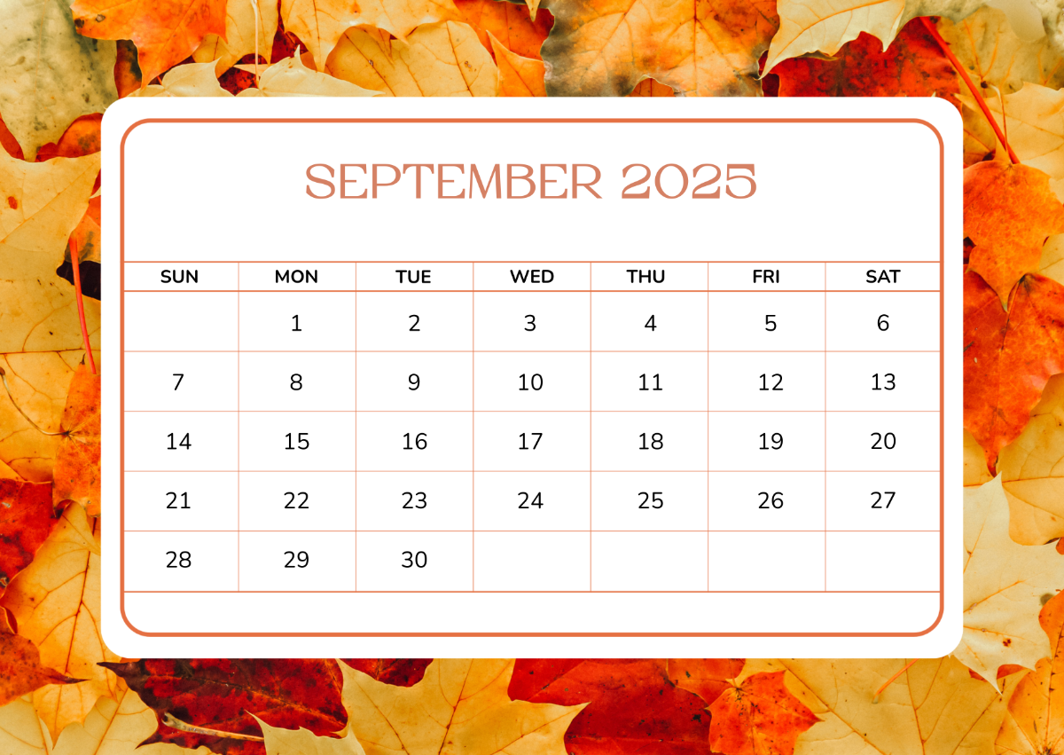 September 2025 Calendar Page