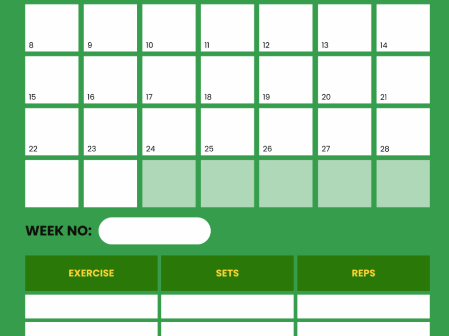 Free November 2026 Fitness Tracker Calendar Template To Edit Online
