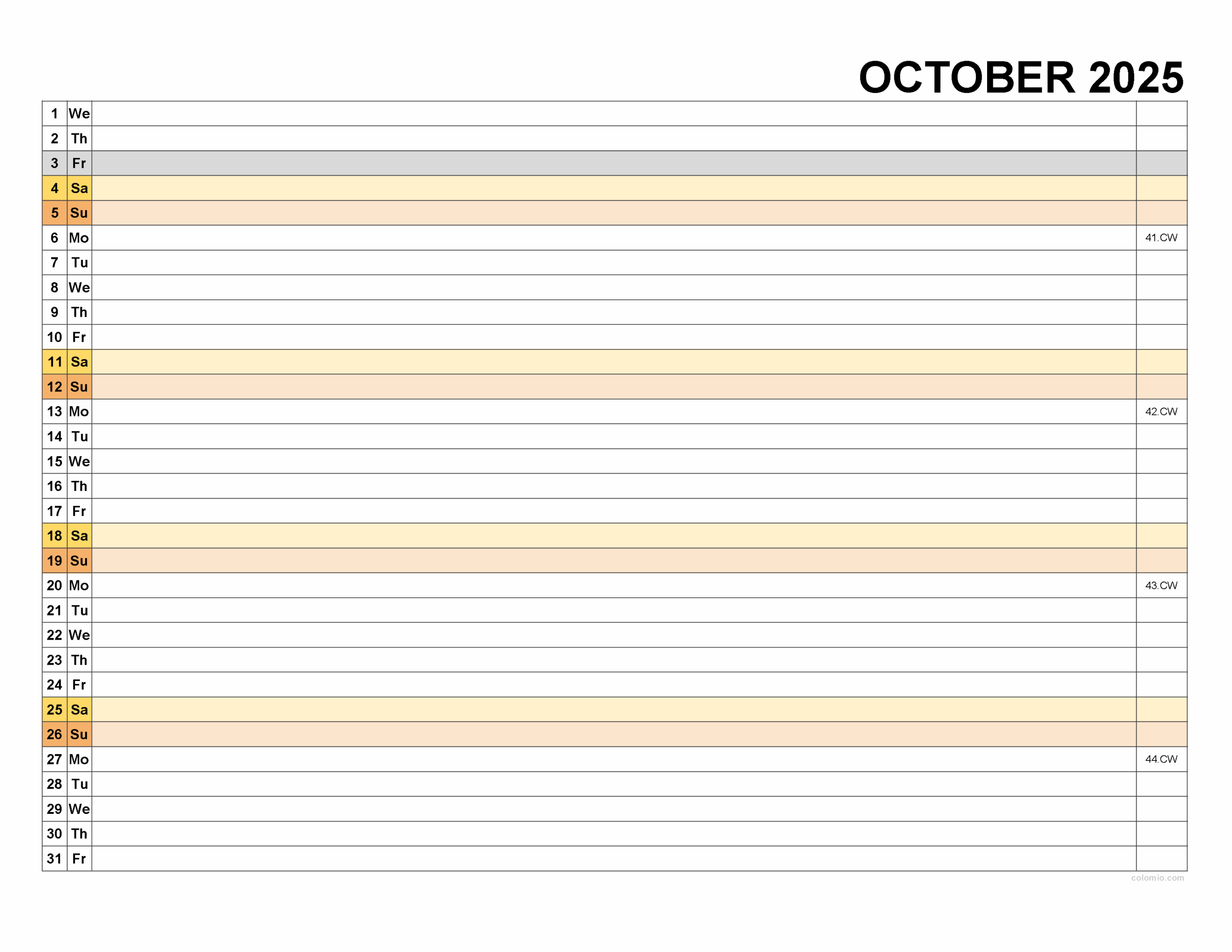 Calendar September And October 2025