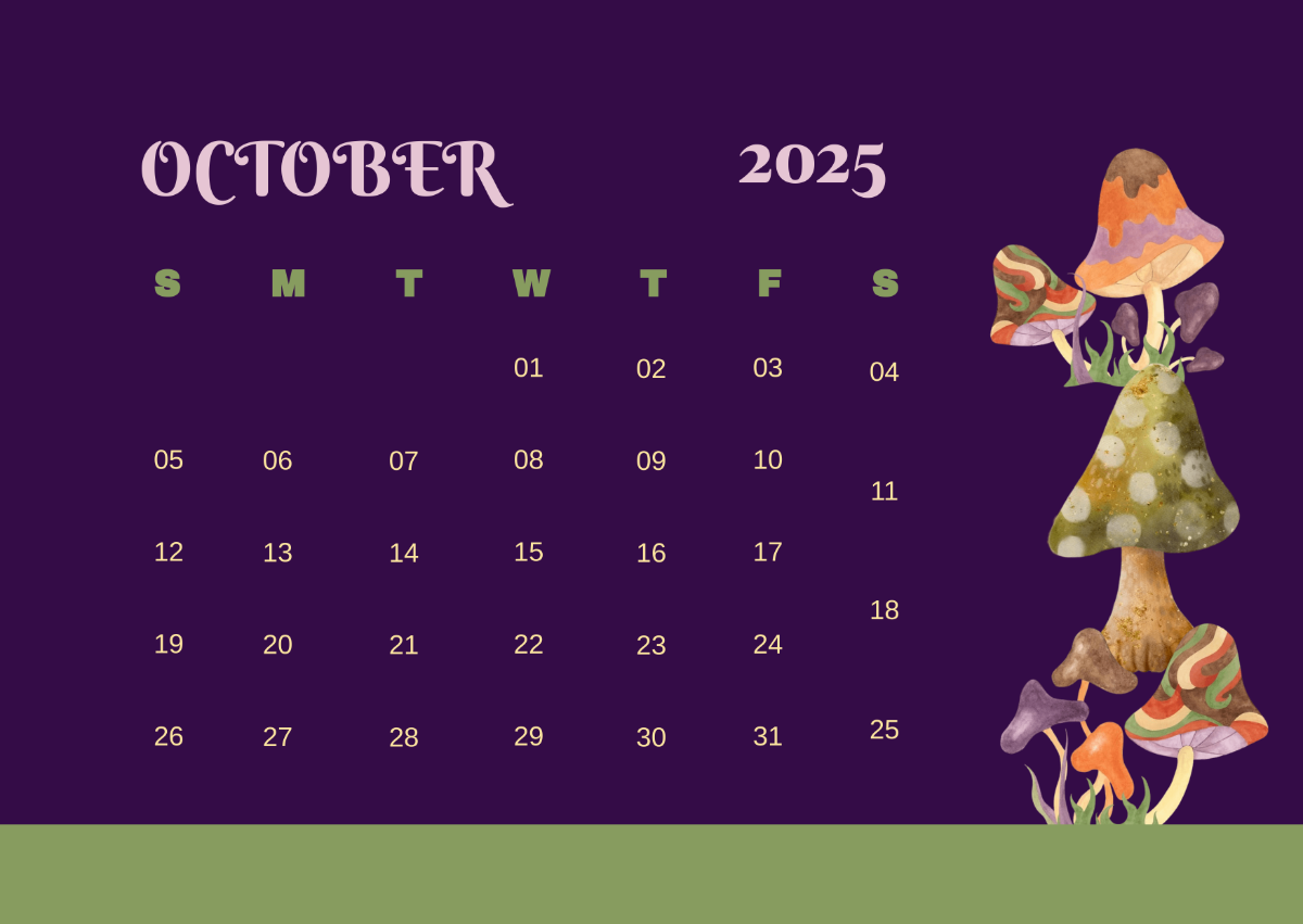 Free October 2025 Calendar Template