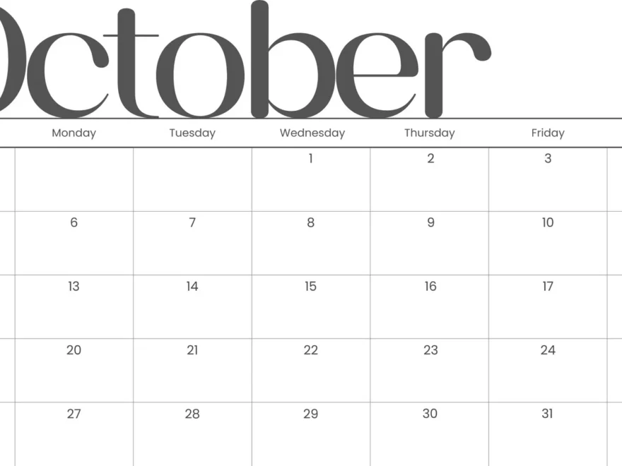 free october 2025 calendar templates to customize canva