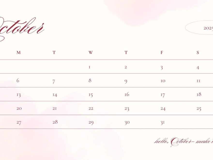 Free October 2025 Calendar Templates To Customize Canva