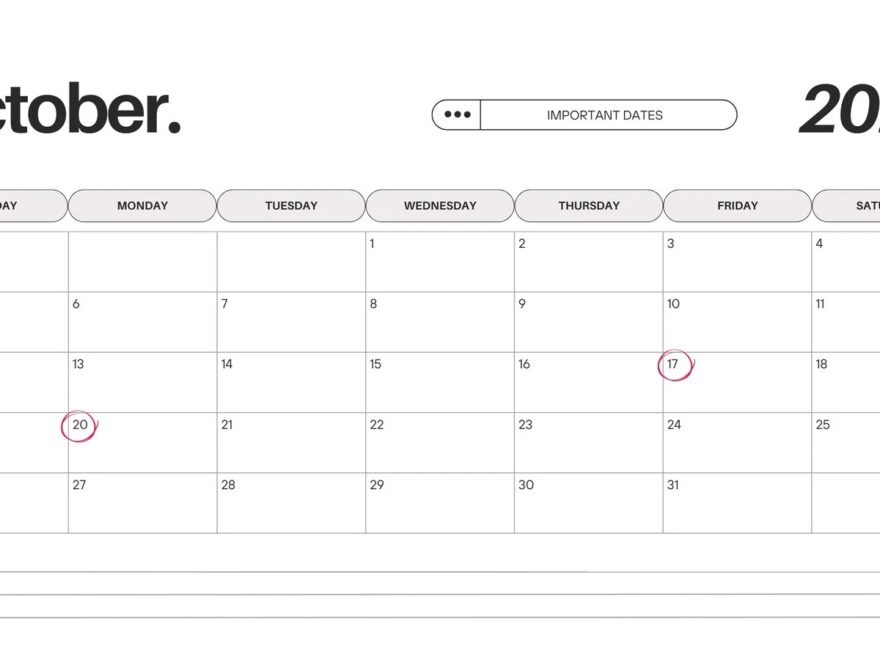 Free October 2025 Calendar Templates To Customize Canva