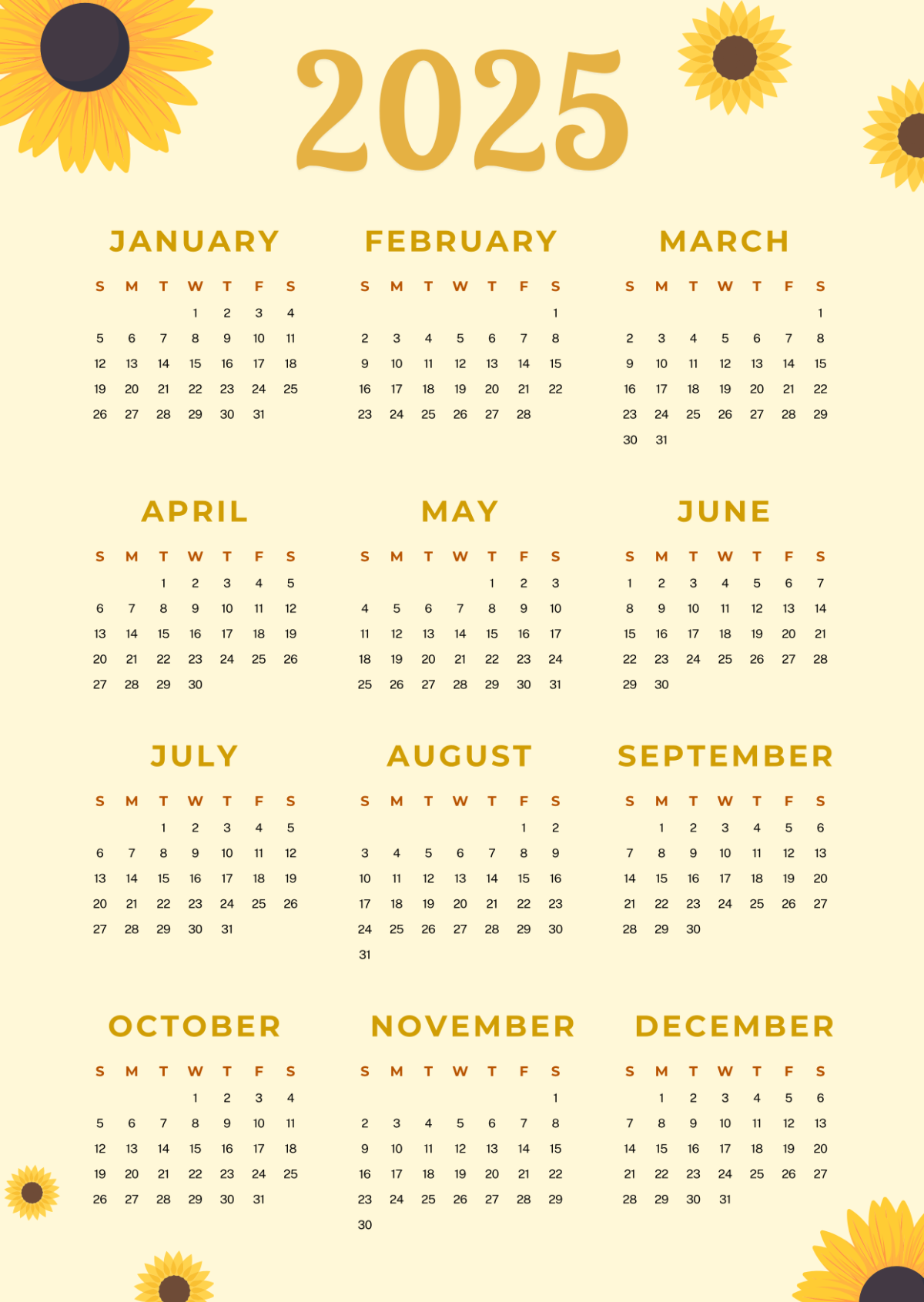 Editable December 2025 Calendar Template