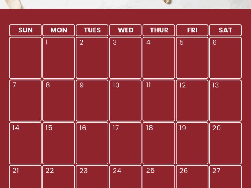 Free Portrait December 2025 Aesthetic Calendar Template To Edit Online