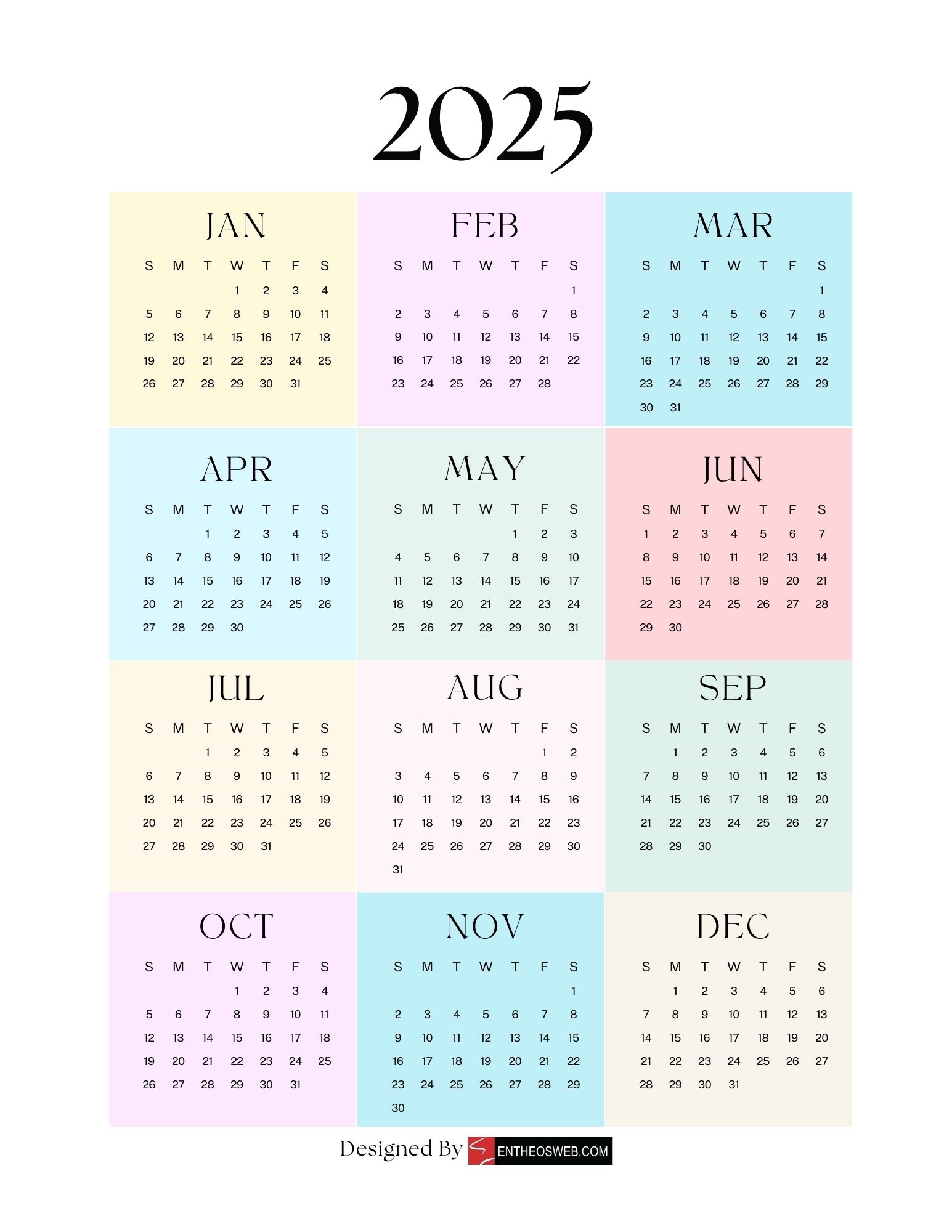 Print Calendar September Through December 2025