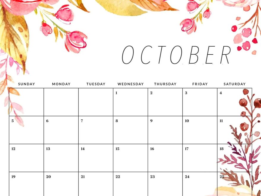Free Printable 2025 Floral Calendar The Cottage Market