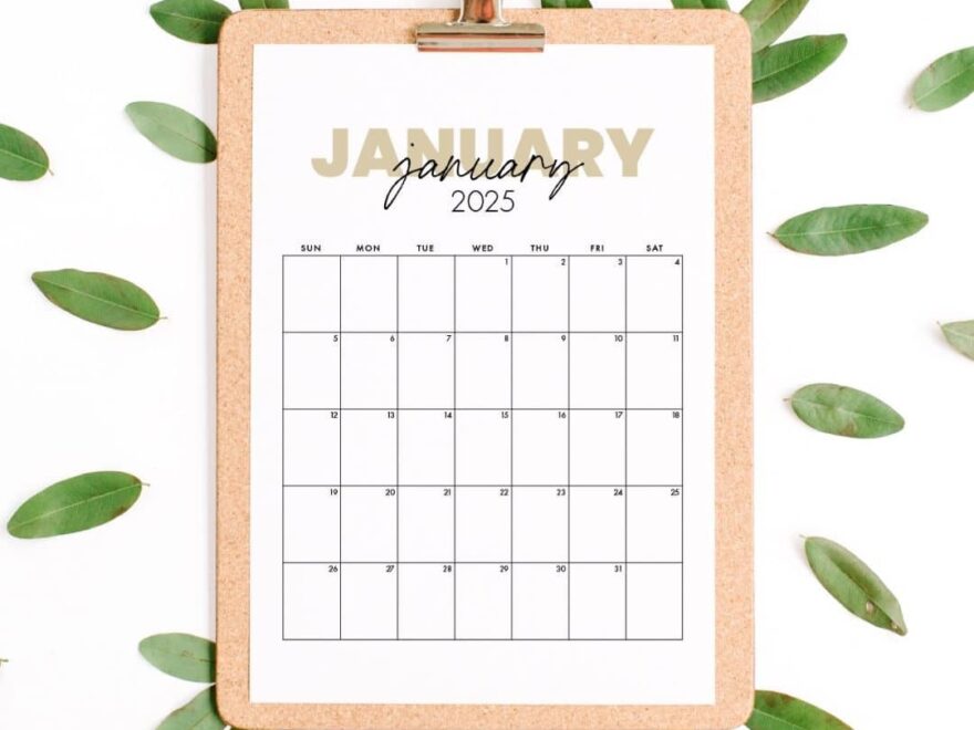 Free Printable 2025 Monthly Calendar January December PDFs The Incremental Mama