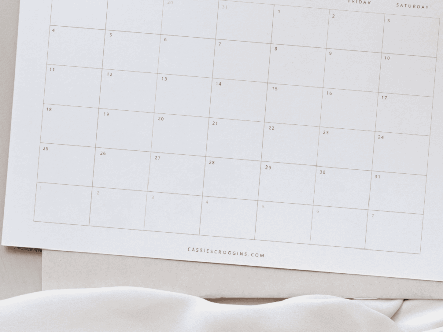 Free Printable 2026 Blank Calendar Templates All 12 Months