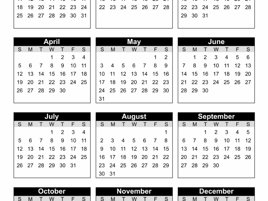 Free Printable 2026 Yearly Calendar Free Printables Monograms Design Tools Patterns DIY Projects