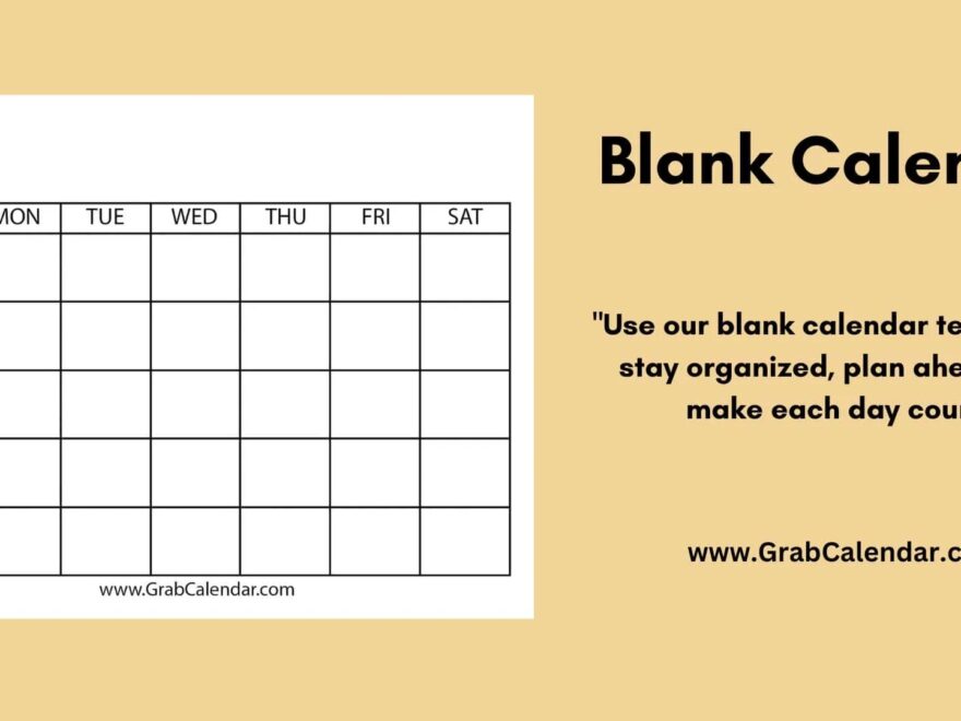 Free Printable Blank Calendar 2025 Templates