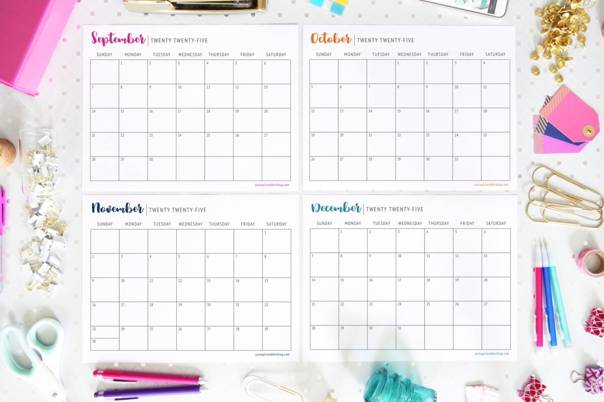 Free Printable Calendar 2025 Abby Organizes