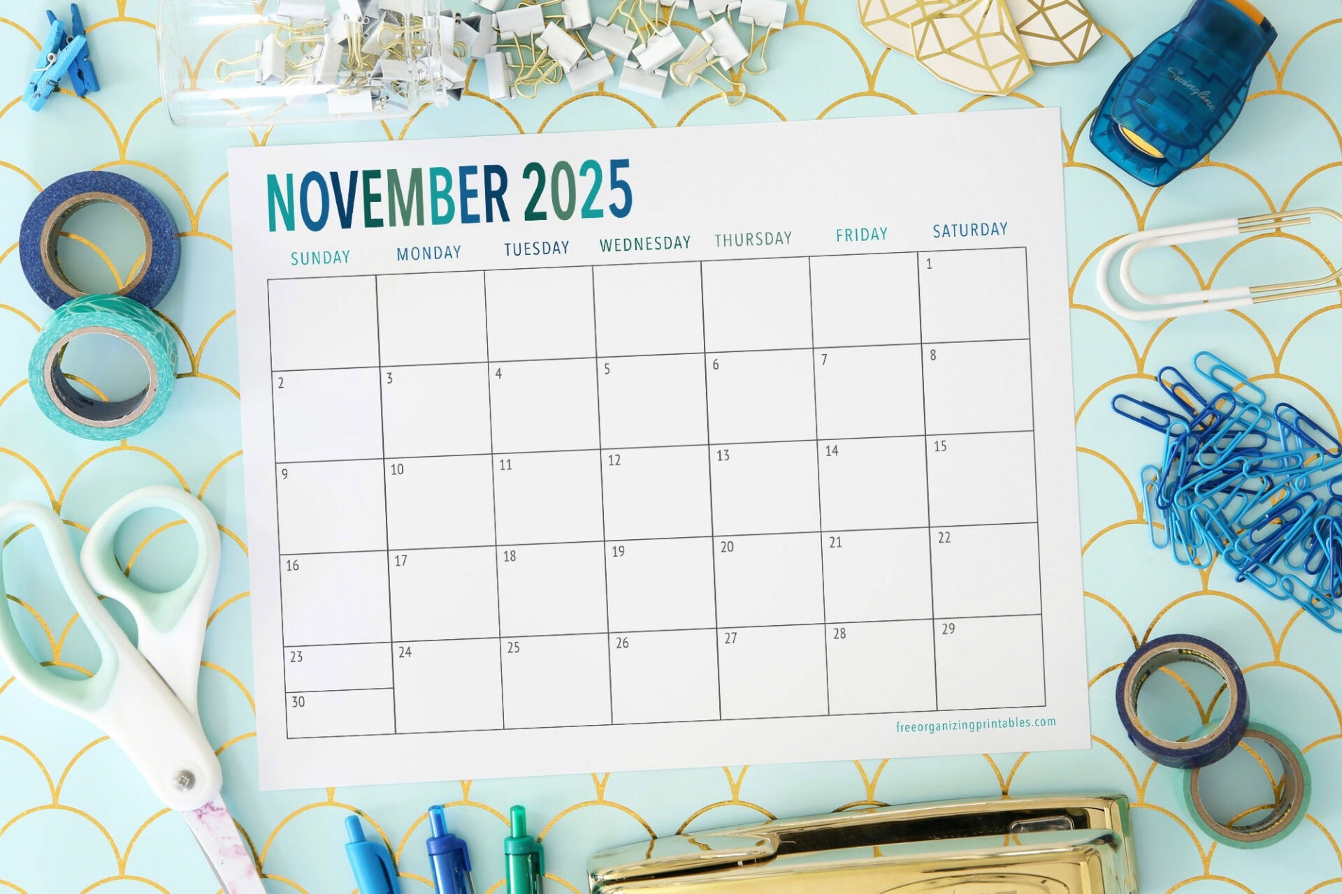 Printable Calendar For November 2025