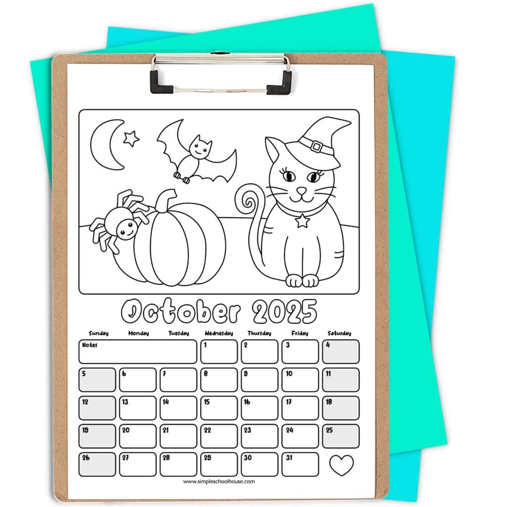 Free Printable Coloring Calendar For Kids In 2025 Mindfulmazing