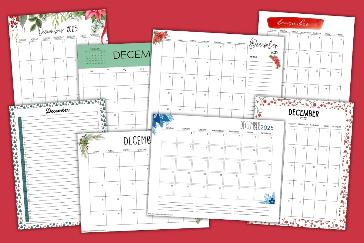 Free Printable December 2025 Calendars Free Printable December 2025 Calendars