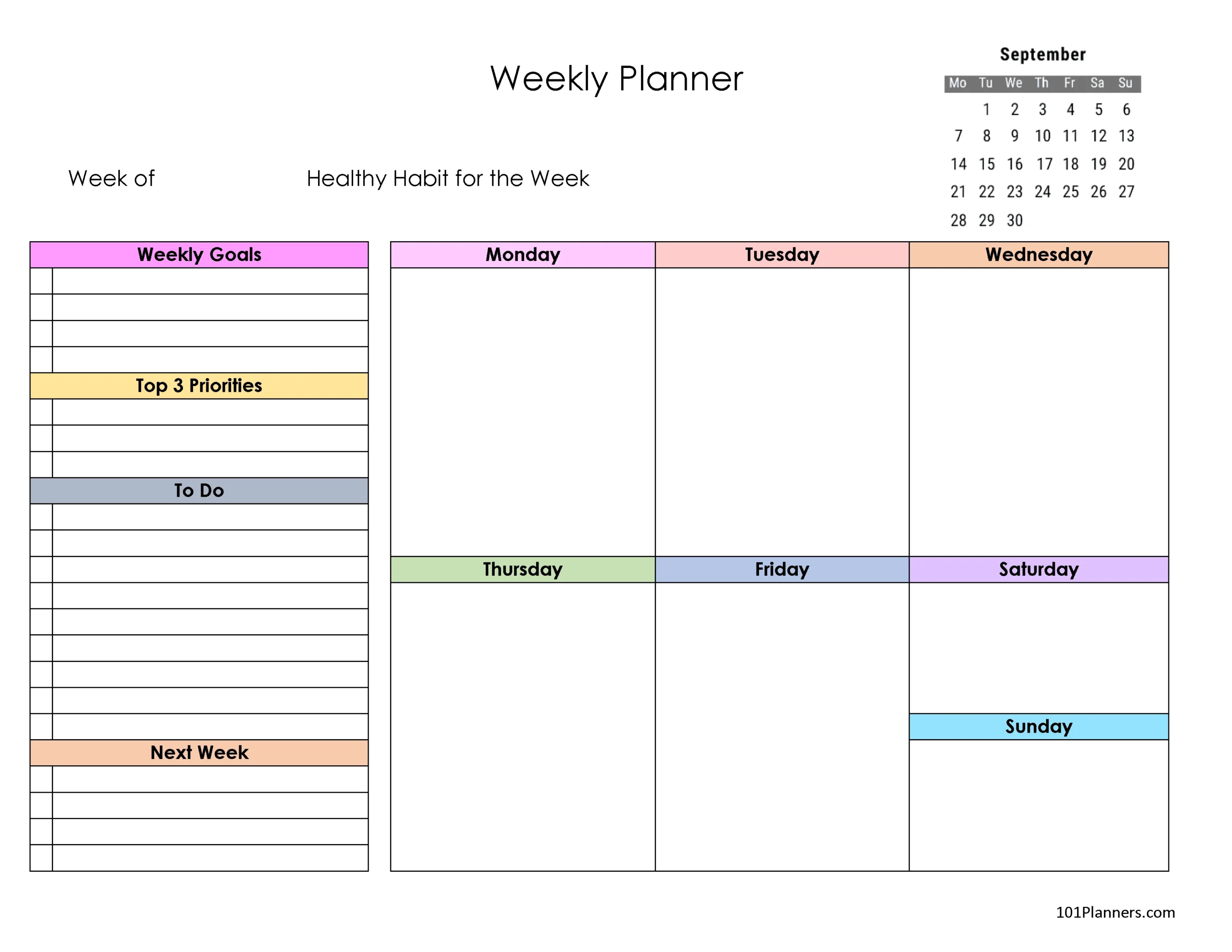 FREE Printable September 2025 Calendar Instant Download
