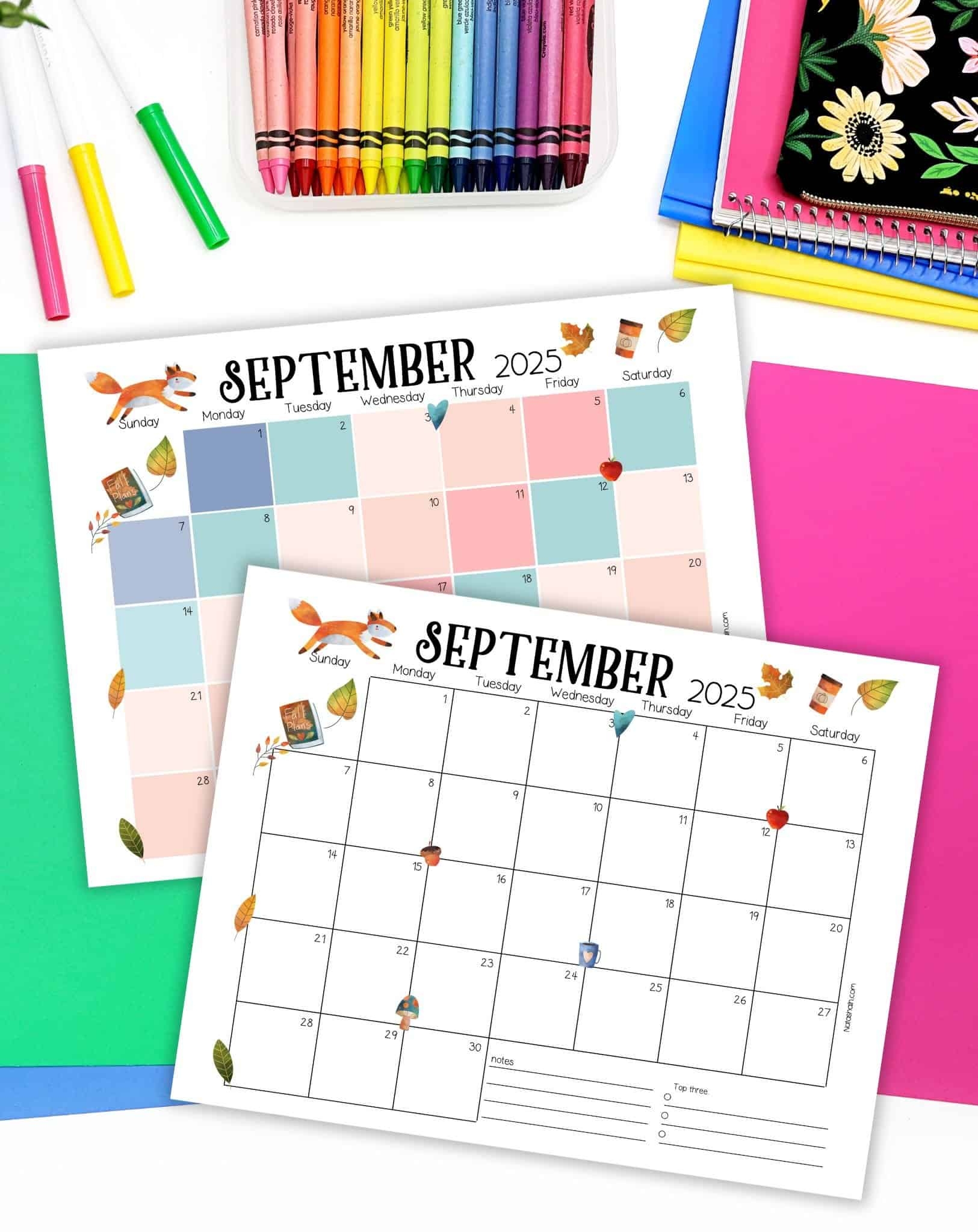 Free Printable September Calendar For 2025 The Artisan Life
