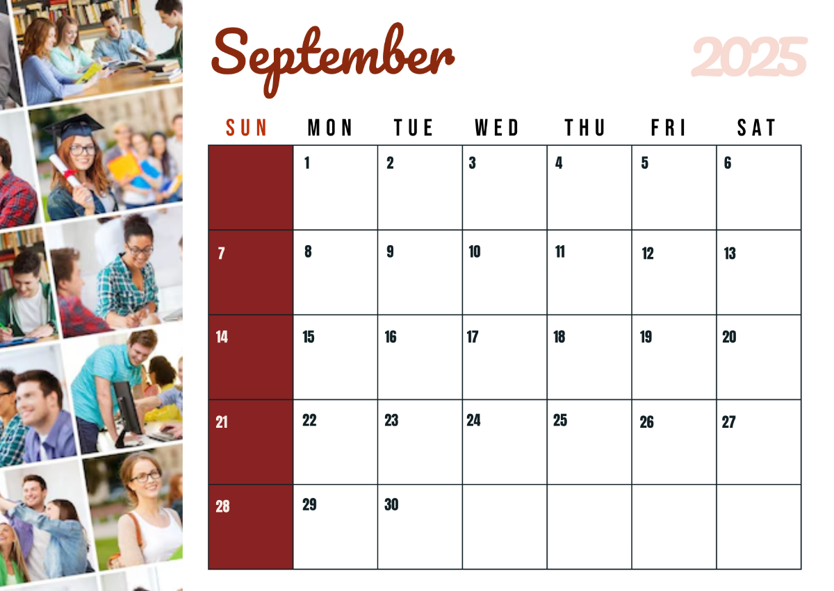 Free September 2025 Calendar Photo Collage Template To Edit Online