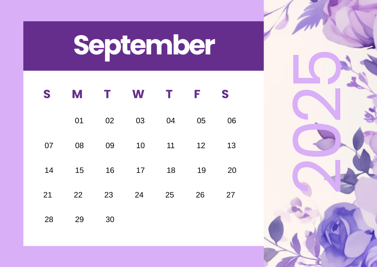 Free Sunday Start September 2025 Calendar Template To Edit Online