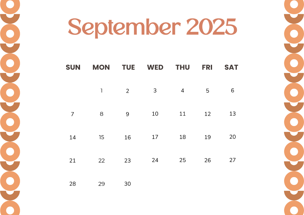 September 2025 Calendar Pr