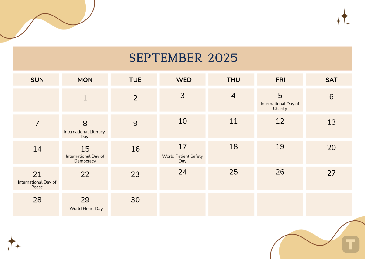 Free UK Holidays September 2025 Calendar Template To Edit Online