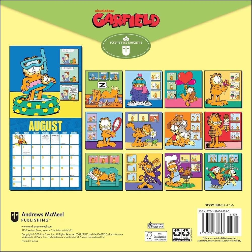 Garfield 2025 Wall Calendar Davis Jim 9781524889890 Books Amazon ca