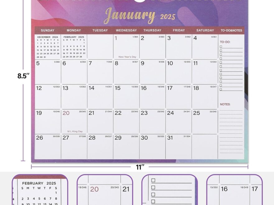 Hanging Calendar 2025 2026 2025 2026 Calendar 2025 2026 Wall Calendar 18 Months July 2025 Dec 2026 Monthly Julian Date Calendar 11 X 8 5 Twin Wire Binding Ideal For Wall Desk Calendar July 2025 2026