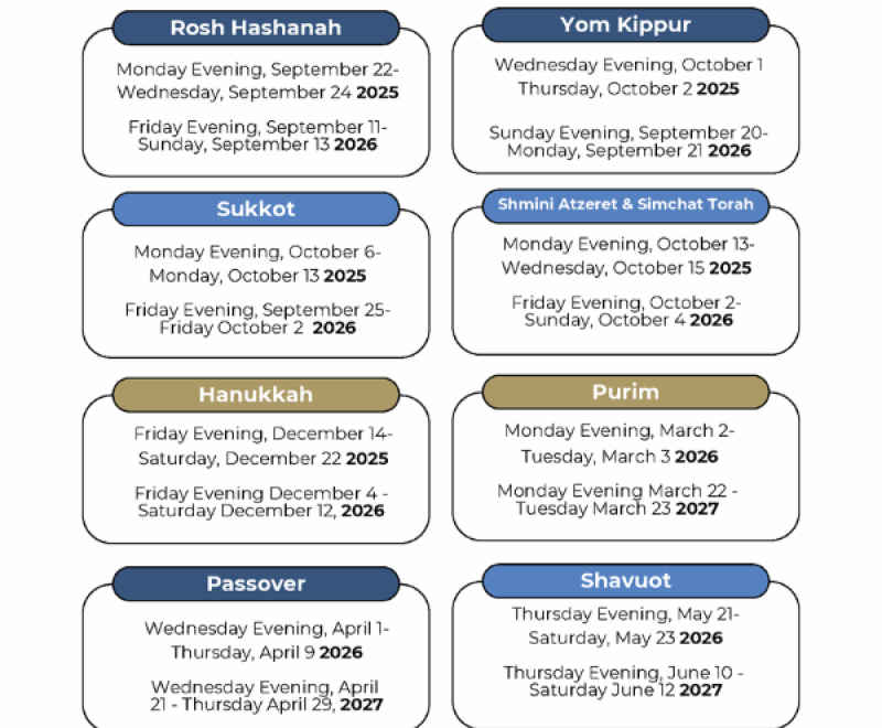 Holiday Calendar Jewish Community Relations Council Of Greater Washington