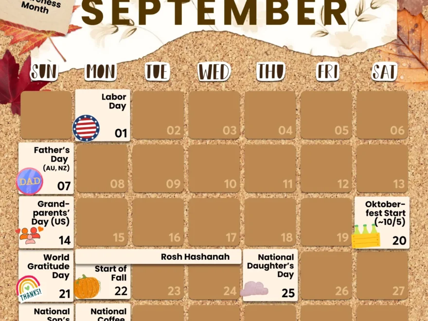 Holidays In September 2025 Calendar Content Ideas PicCollage