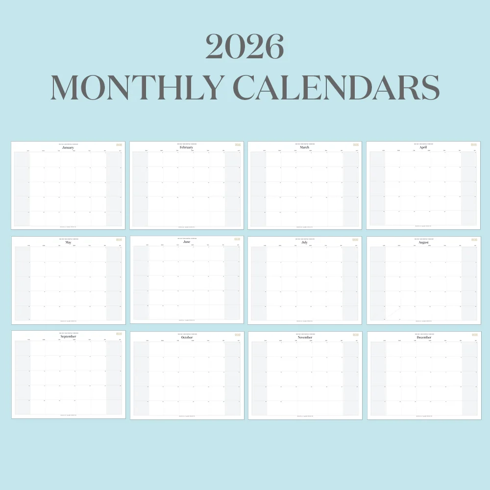 Ink And Volt Printable Calendar 2026