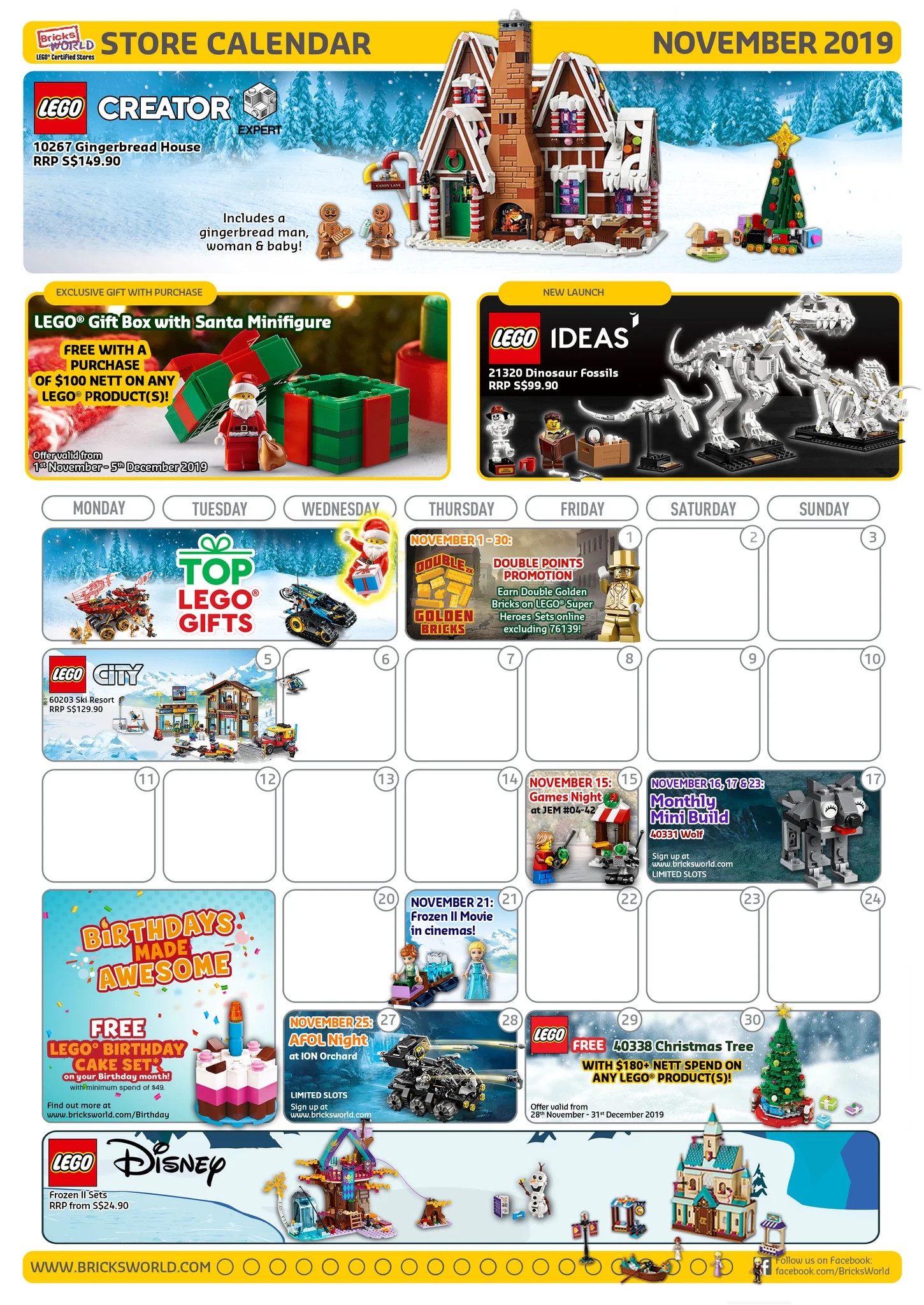 January 2019 Lego Store Calendar 2025