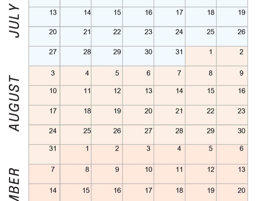 July To September 2025 Calendar Q3 CalendarKart