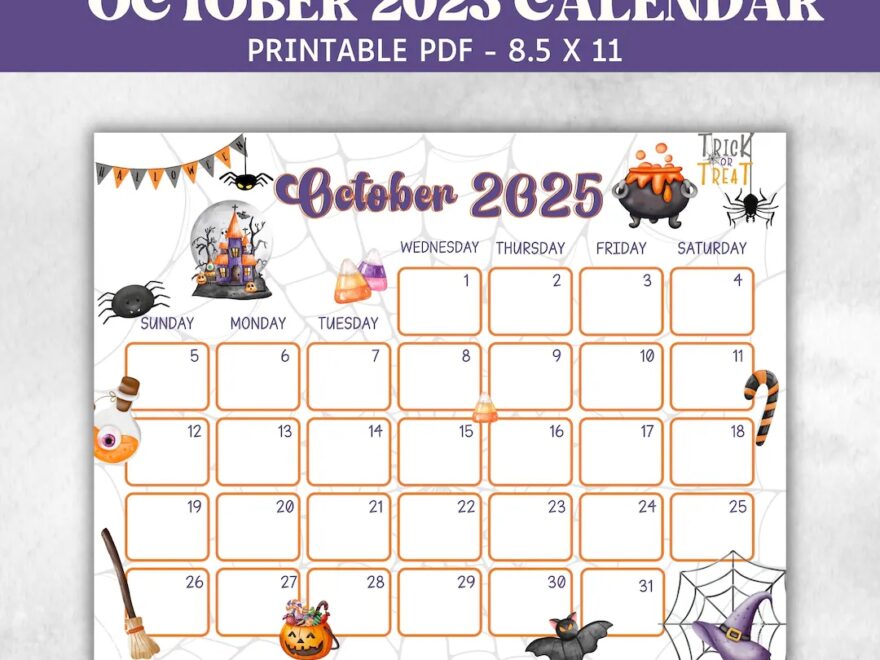 Kids October 2025 Calendar Printable 2025 Calendar Homeschool Preschool Calendar Board Children s Monthly Planner Halloween Calendar Etsy