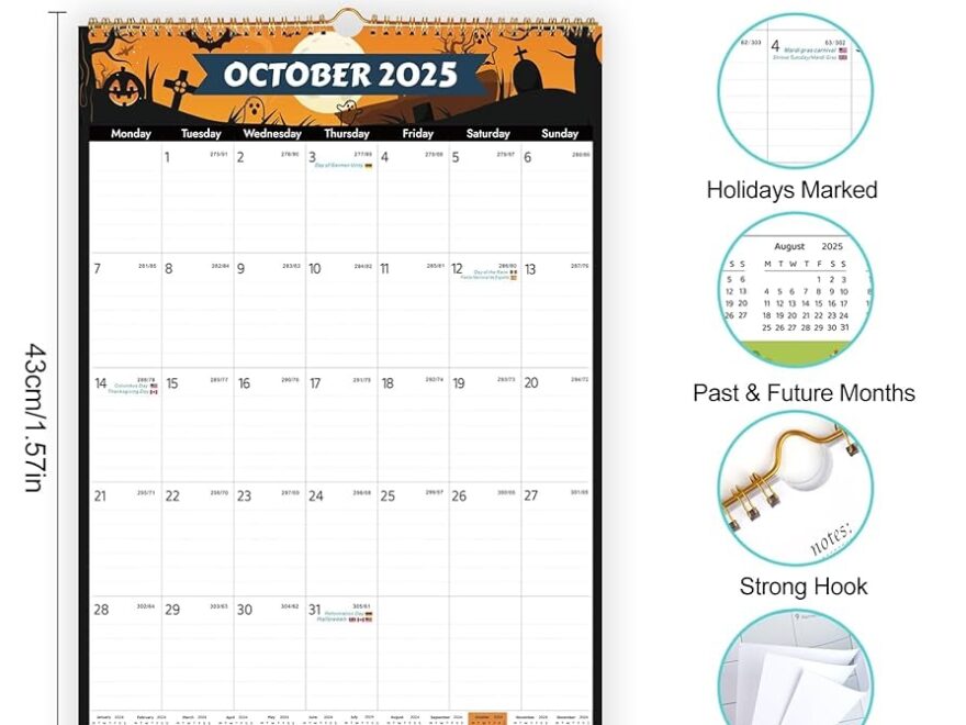 Large Calendar 2025 2026 2025 2026 Monthly Calendar Planner 2025 Sally Kerr Large Desk Calendar 2025 2026