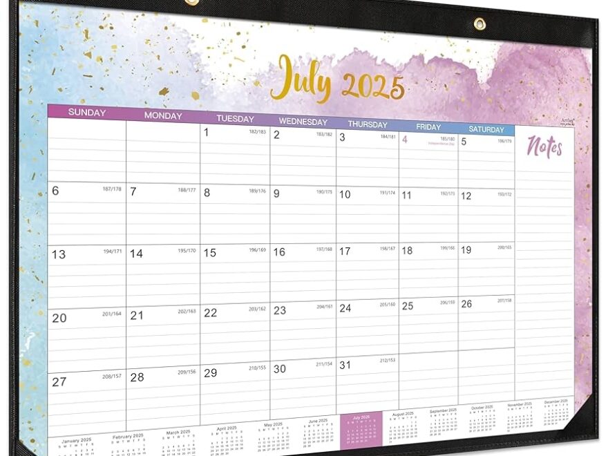 Large Desk Calendar 2025 2026 Printable 2026 Calendar Fillable PDF 12 month Janu2013dec Planner Sunday Monday Start Digital And Wall Calendar Academic Calendar April Calendar 2025