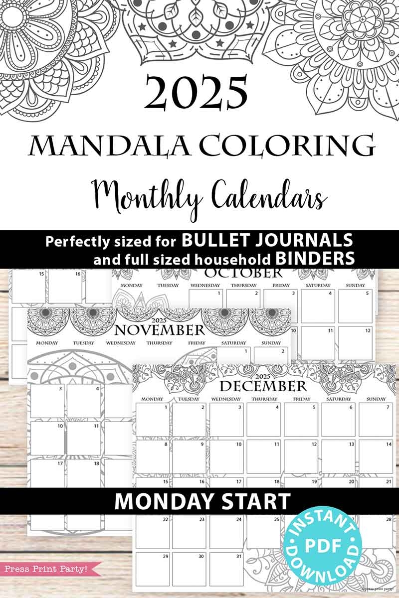 November 2025 Coloring Calendar