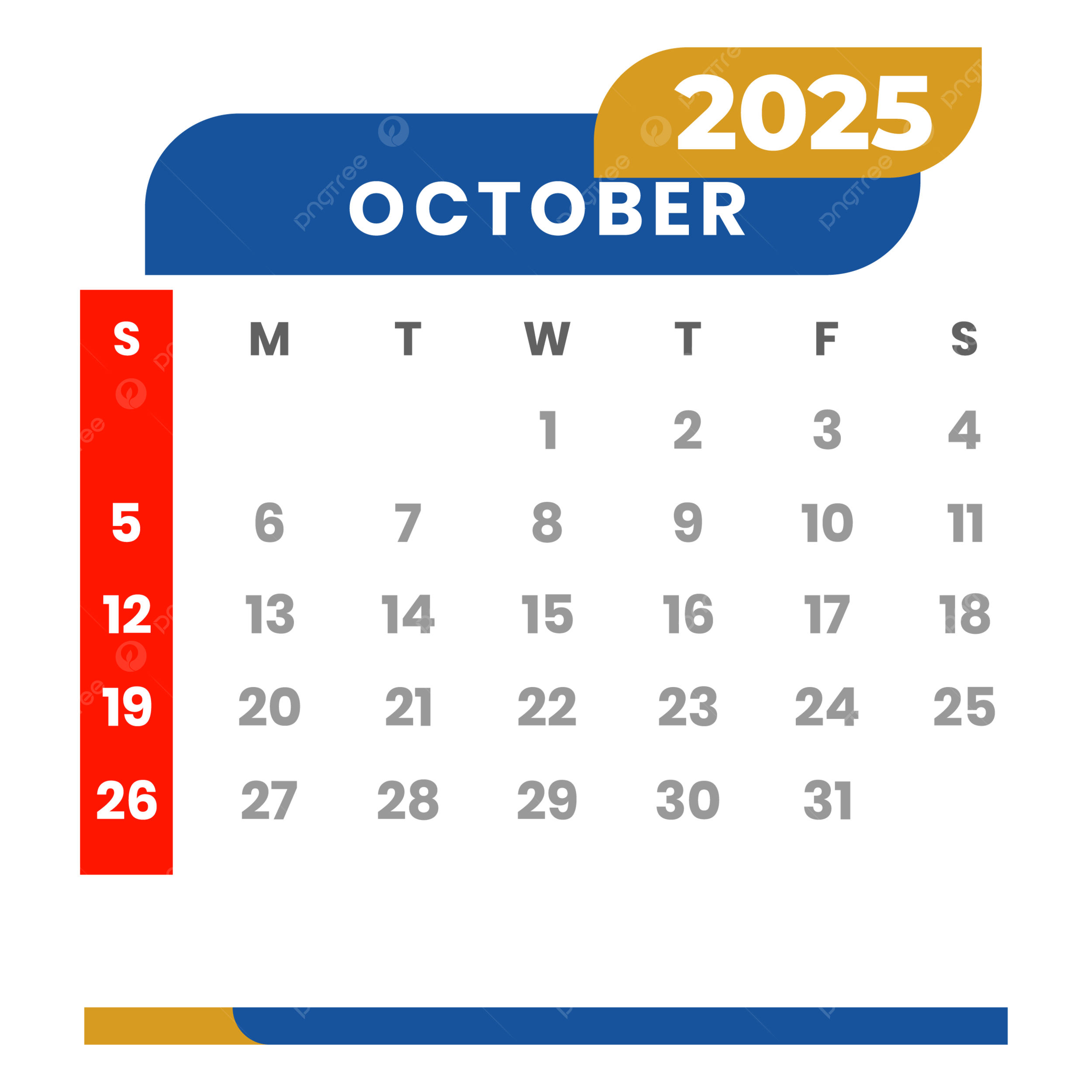 Weekly Calendar October 2025