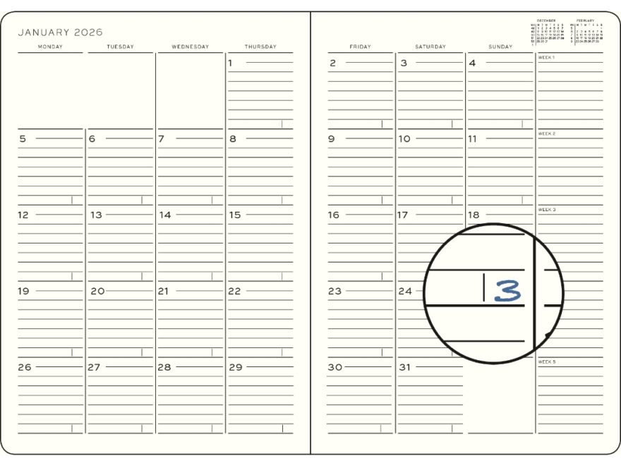 Monthly Planner Notebook 2026 16 Months Overview