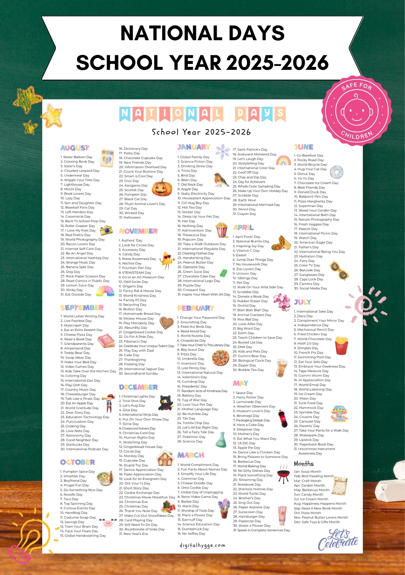 National Day Calendar 2026 Printable