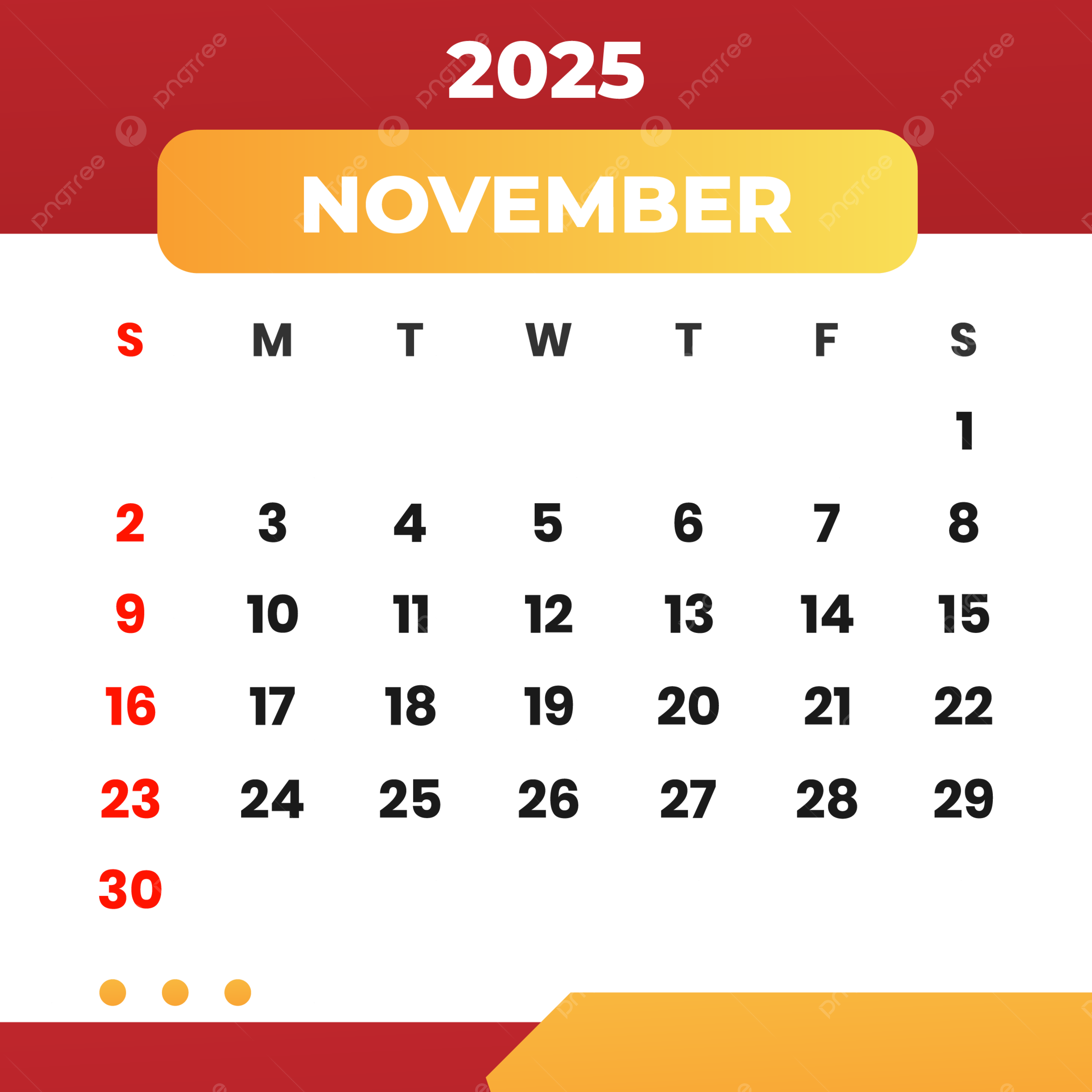 November Calendar 2025 Wallpaper