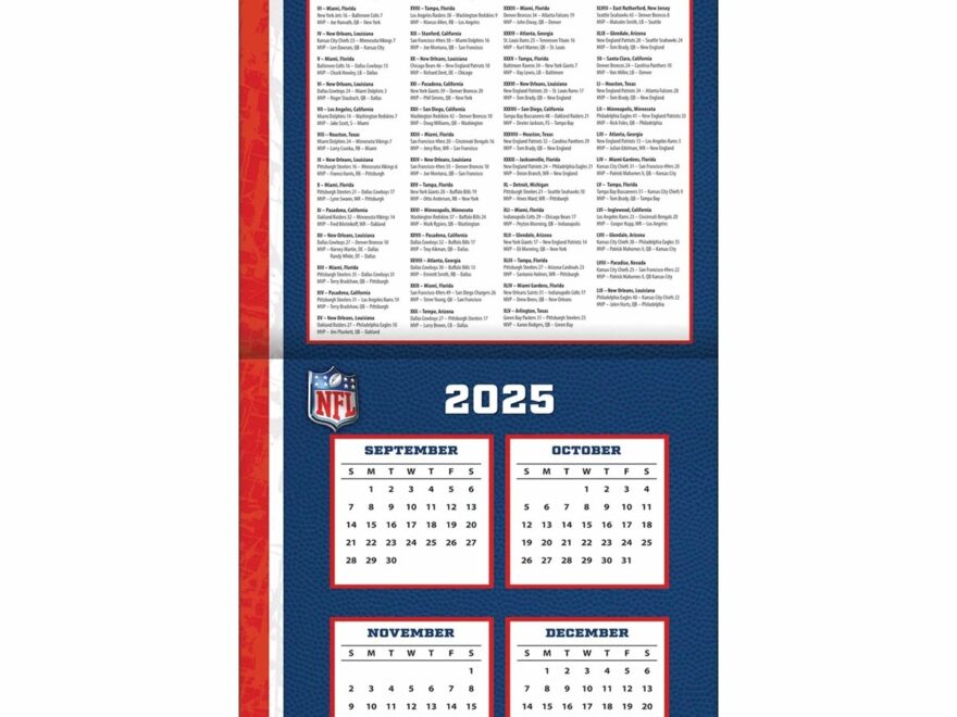 NFL Elite Calendar 2026
