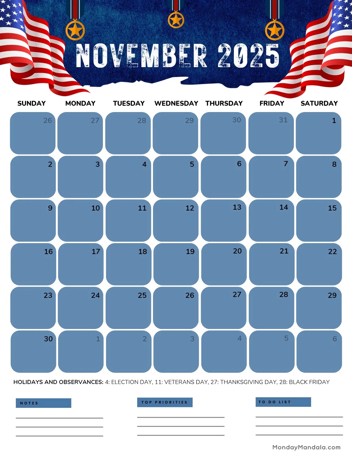 November 2025 Calendar 52 Free PDF Printables 