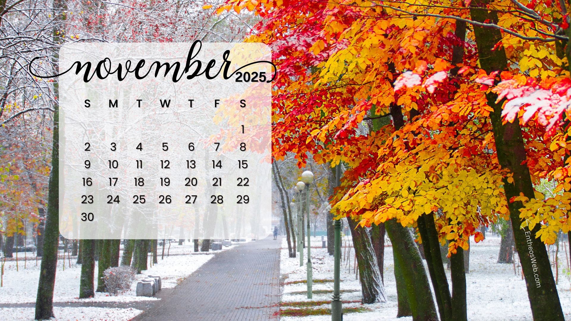 November 2025 Calendar Desktop Wallpaper Backgrounds EntheosWeb