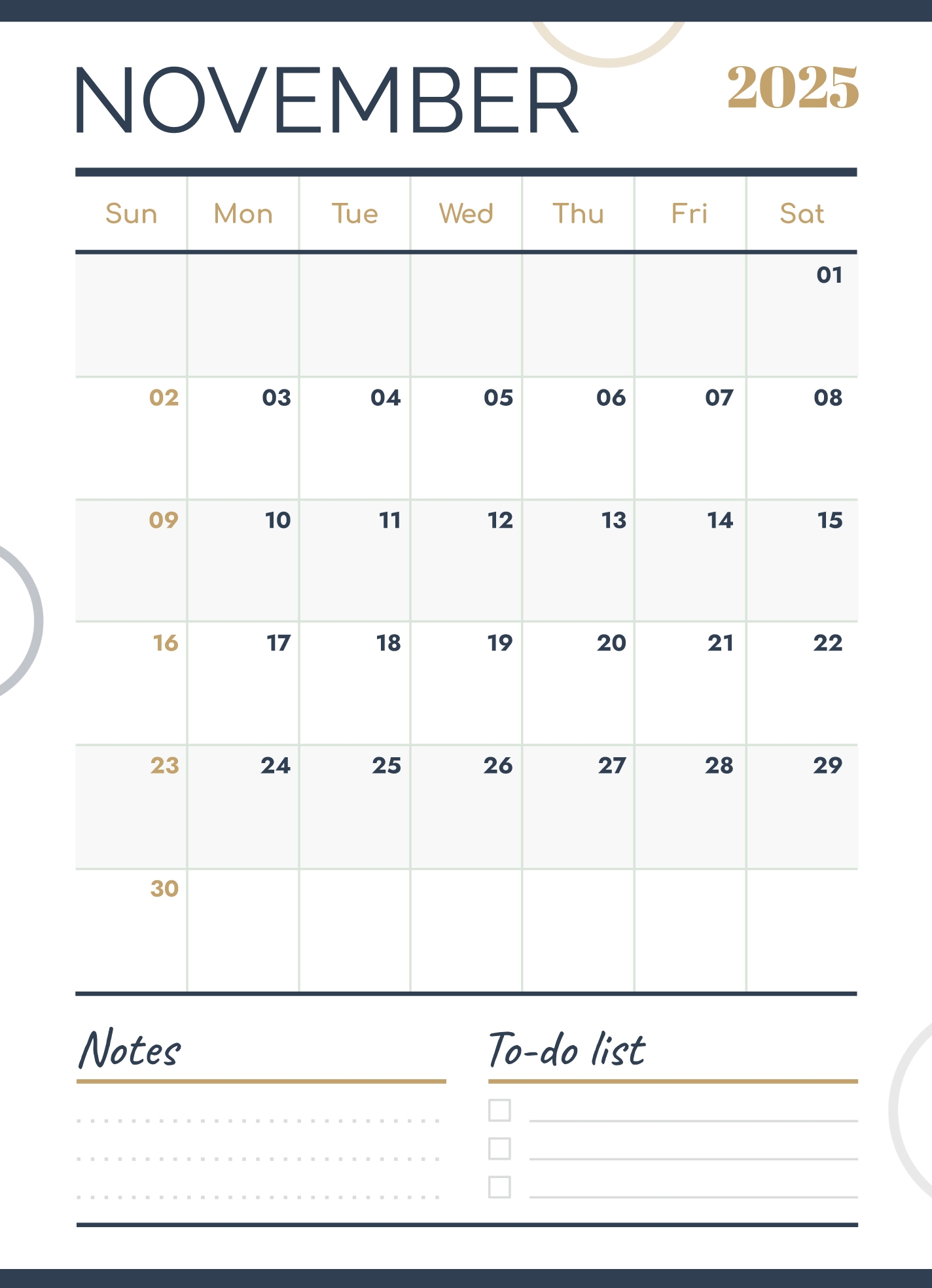 November 2025 Calendar Free Google Docs Template Gdoc io