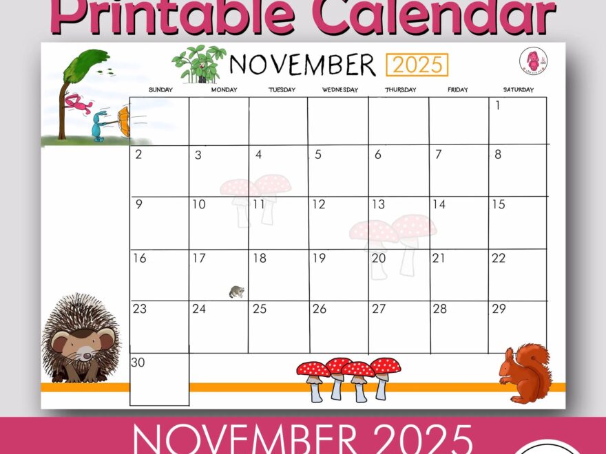 November 2025 Calendar Monthly Planner For Teachers Family School Or Decoration In Your Classroom Or On The Fridge Printable Editable Etsy