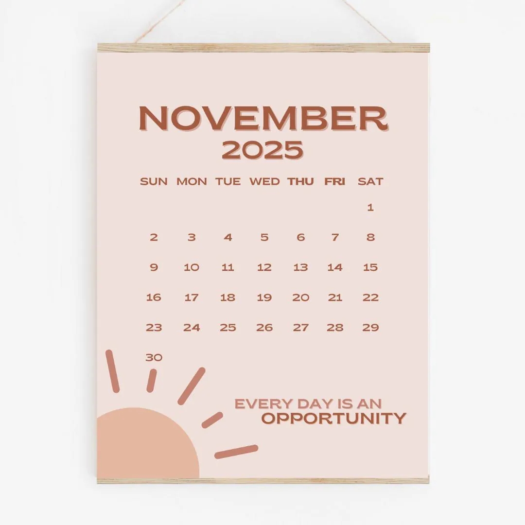 November 2025 Calendar Printable PDF November 2025 Page November 2025 Boho November Calendar 2025 Cute Calendar Nov Cal Digital Download Etsy Ireland