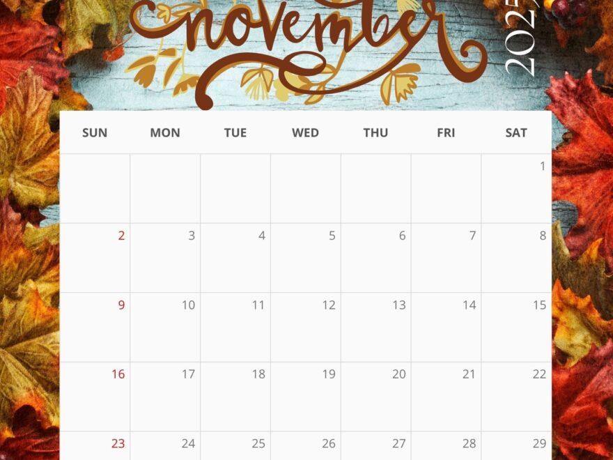 November 2025 Calendar Printables EntheosWeb