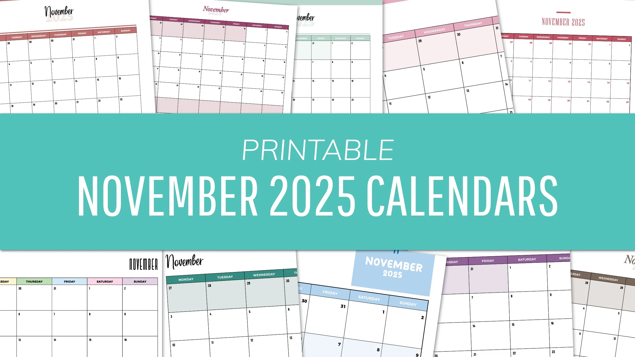 November 2025 Calendars FREE Download PDF